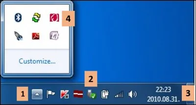 Sur cette image, quelle touche permet d'accéder au bureau ?