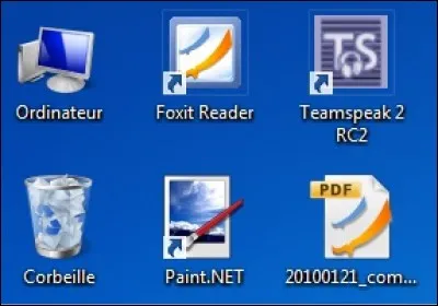 Sur cette image, il y a combien d'icônes en raccourci ?