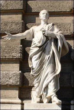 Mon talent en rhtorique fit de moi l'un des hommes les plus influents de Rome dans la premire moiti du Ier sicle av. JC. Je fus entre autre le grand artisan de la condamnation de Catilina. Qui suis-je ?