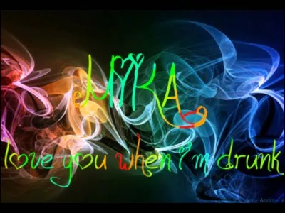 Huitième chanson : Love you when I am drunk
Cause when I'll get a little more sober, I know I'll be over you...