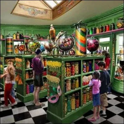 Soudain tu passes devant la confiserie... une envie incontrôlable te pousse à entrer et goûter le bonbon dont tu as toujours rêvé... d'ailleurs, quel serait-il ?