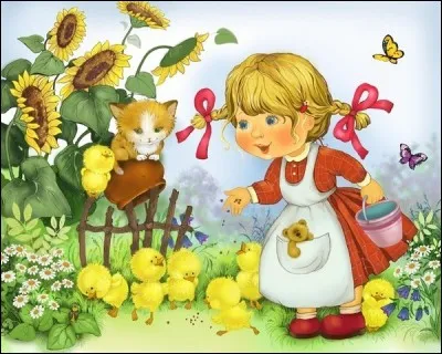 Qui la petite fille nourrit-elle ?