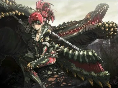 Cette armure est faite à partir des matériaux du monstre à côté de cette fille. Quel est ce monstre ?