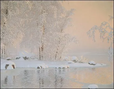 Qui a peint "Paysage d'hiver avec lac gelé" ?