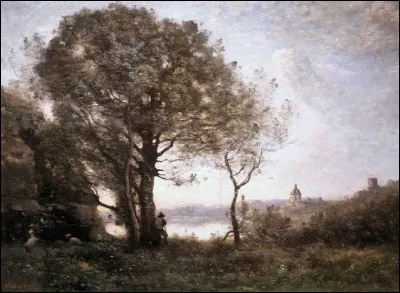 Qui a peint "Souvenir du lac d'Albano" ?