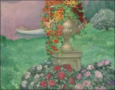 Qui a peint "Aix-les-bains, jardin au bord du lac"?