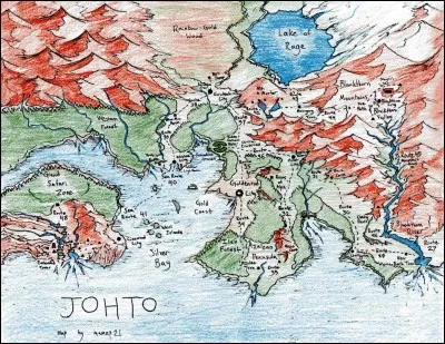 Géographiquement et par rapport à la région de Kanto, où se situe Johto ?