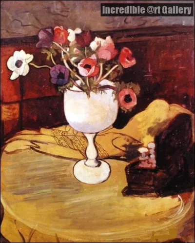 Qui a repr&eacute;sent&eacute; ce "vase de fleurs et an&eacute;mones" ?