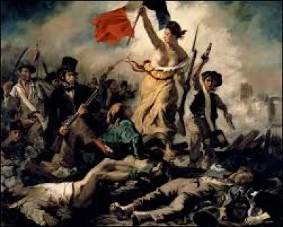 Quel peintre est l'auteur de cette toile intitul&eacute;e 'La Libert&eacute; guidant le peuple' ?
