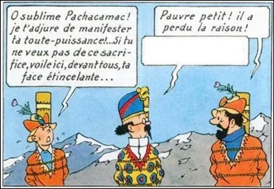 Même dans les moments les plus critiques, Tournesol sait toujours avoir le mot juste... Il suffit de se rappeler lequel !