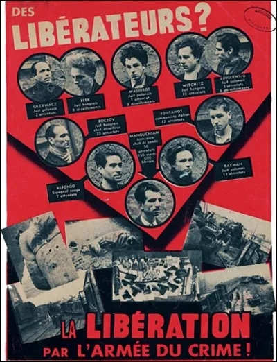 Comment s'appelle le célèbre groupe de résistants non-français se trouvant dans l'affiche rouge ?