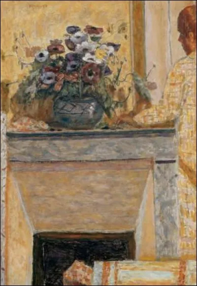 Qui a représenté ces anémones sur une cheminée ?