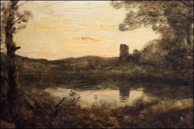 Qui est le peintre de la toile intitulée "Le soir, tour lointaine" ?