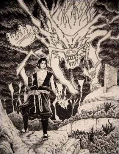 Contre qui Sasuke Uchiwa utilise-t-il "Kirin" ?