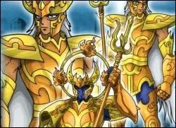 Les chevaliers du zodiaque, S'en vont toujours  l'attaque, En chantant une chanson bien haut...