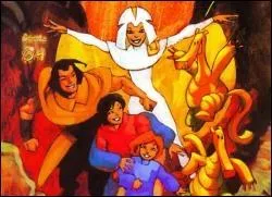 Suis les Mondes Engloutis, Jusqu'au creux de la Terre, Enfant pars et vole avec nous, Au fond des...