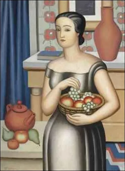 Qui a peint "Femme à la corbeille de fruits"' ?