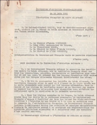 Qui a signé l'armistice avec l'Allemagne ?