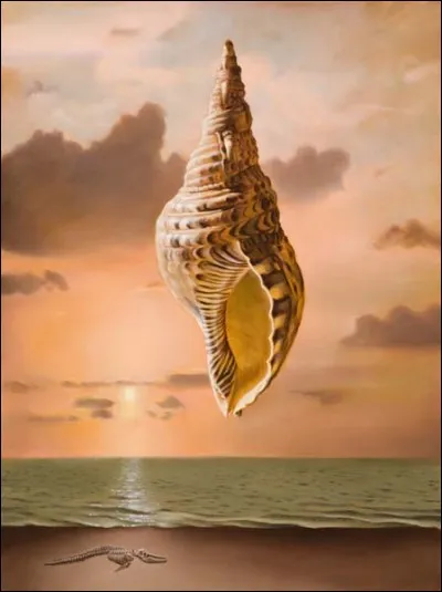 Un parfait coquillage au soleil levant, né du pinceau de Dali ? De Magritte ? D'un collègue ?