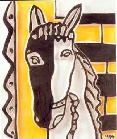 Un beau cheval jaune et noir dans un style graphique bien particulier, qui est peut-être celui de Pablo, celui de Fernand ou pourquoi pas celui de Giorgio ?