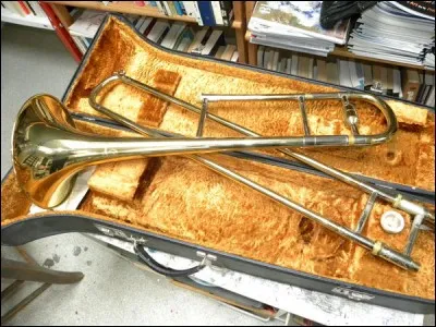 De quelle famille d'instruments vient le trombone à coulisses ?