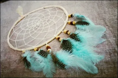 Vous ne trouvez pas ça joli ? Il faut savoir que l'attrape-rêves, autrefois appelé « asubakatchin » en ojibwé, était destiné aux enfants. Sur cet objet, nous pouvons voir...
