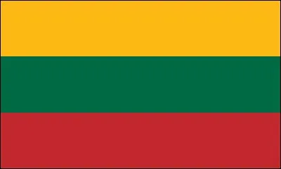 Quelle autre couleur, avec le rouge et le vert, apparaît sur le drapeau national de la Lituanie ?