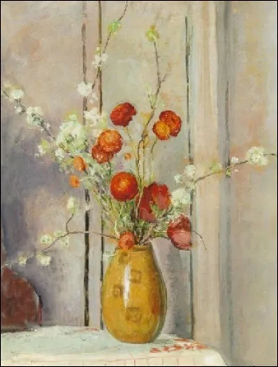 Qui a peint "Vase de coquelicots et fleurs de pommier" ?