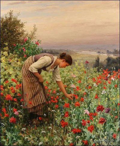 Qui a peint "Fille cueillant des coquelicots" ?