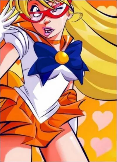 De quelle couleur est son noeud dans les cheveux quand elle a cette identit ?