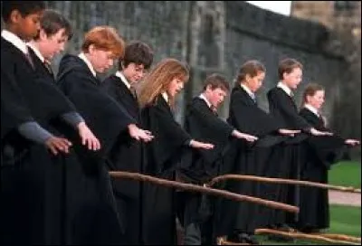 Que doivent dire les élèves pour faire lever leurs balais ?