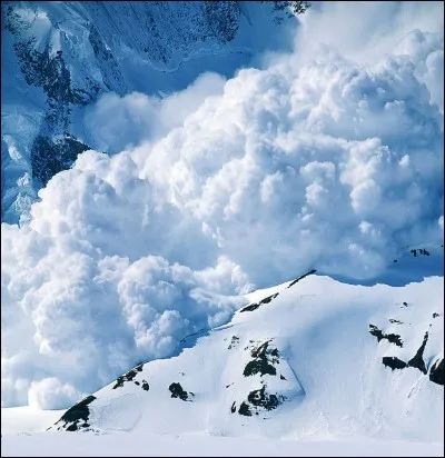 Comment appelle-t-on une masse de neige ou de glace qui soudainement descend le flanc d'une montagne ?