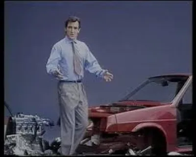 Dans cette publicité Albert Dupontel voulait nous vendre cette voiture en pièces !