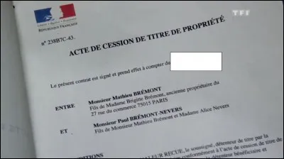 Quelle est la date de l'acte de cessation de titre de propriété de Mathieu pour Paul ?