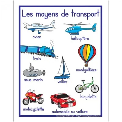 Pour aller de Paris à Marseille, quel moyen de transport ne peux-tu pas prendre ?