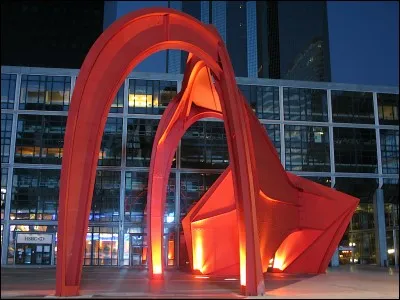 "L'araignée rouge" est une sculpture de Jean Tinguely.