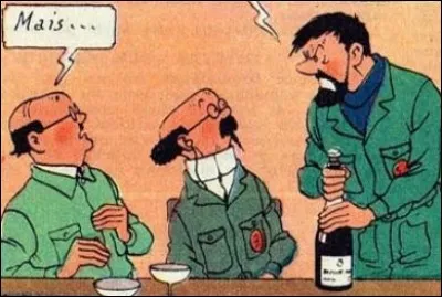 "Dites donc, est-ce que vous croyez que vous allez m'apprendre à déboucher une bouteille de champagne ?..." Qu'arrive-t-il au capitaine juste après cette réplique ? (Objectif Lune)