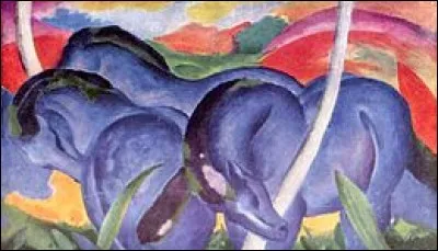 Qui a peint "Chevaux bleus" ?
