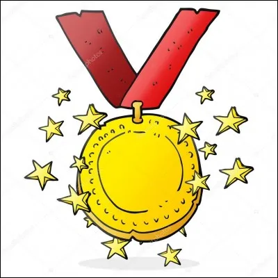 En haut d'un podium, la personne reçoit ...