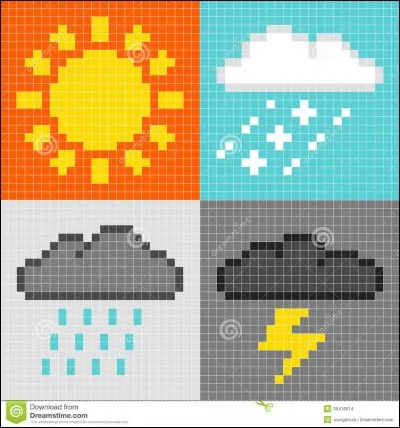 Sélectionne l'image où il pleut.