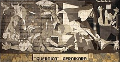 Voici "Guernica". L'un des plus célèbres tableaux de l'artiste. Mais ce tableau est censé représenter quoi .