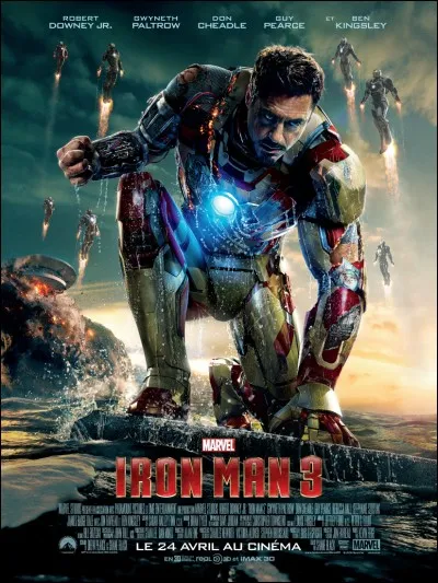 Dans "Iron Man 3", quelle couleur ne se trouve pas sur l'armure de Iron Patriot ?