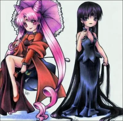 Quel est le nom du personnage qui se trouve  gauche de Mistress 9 ?