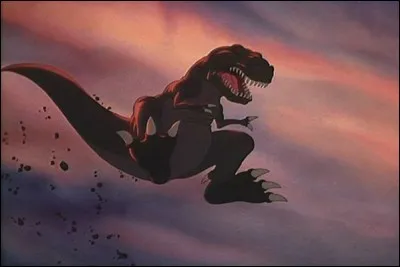 Contre quel dinosaure se bat le tyrannosaure dans ''Fantasia'' ?