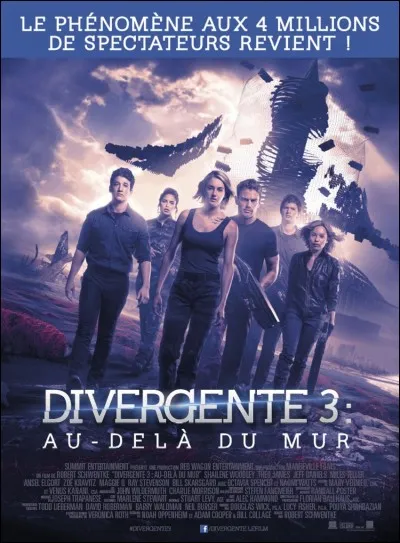 Combien de millions de dollars de recettes le film "Divergente 3 : Au-delà du mur" a-t-il rapportés ?