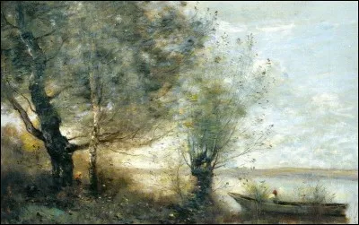 Qui a peint "Bateau près d'une rivière" ?