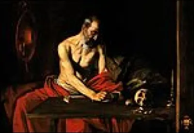 Le tableau "Saint Jérôme écrivant" a été réalisé par le peintre belge Caravage.
