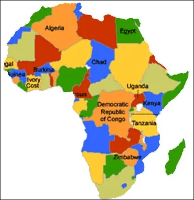 Quel pays ne se trouve pas dans l'Afrique ?