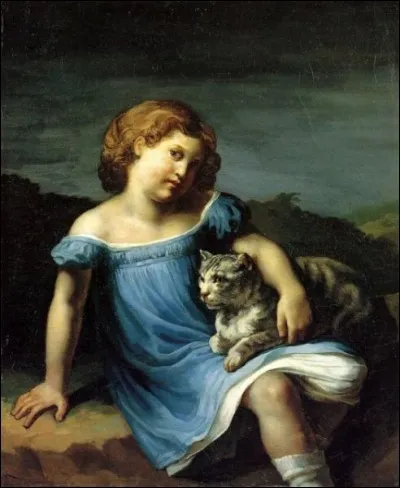 Principalement connu pour son tableau ''Le Radeau de la Méduse'', qui a peint en 1819 ''Louise Vernet enfant'', tableau dans lequel on retrouve un chat ?