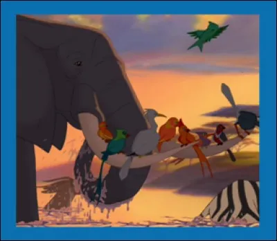 Quel animal ne voit-on pas au côté des éléphants dans la chanson "je voudrais être roi" du Disney "Le roi Lion" ?